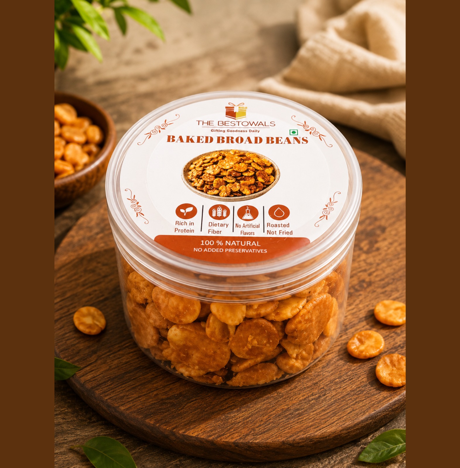 Baked broad beans 100gm